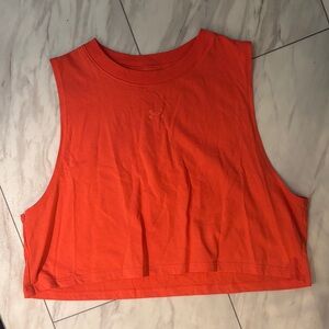 Under Armour Women's Peach Orange Cropped Muscle Tank